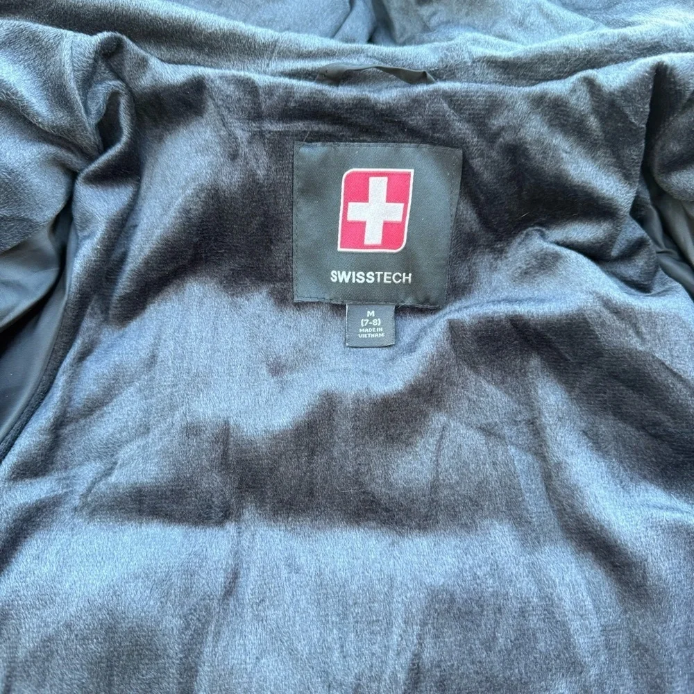 Swiss Tech Black Puffer Jacket Boys Size Medium 7/8